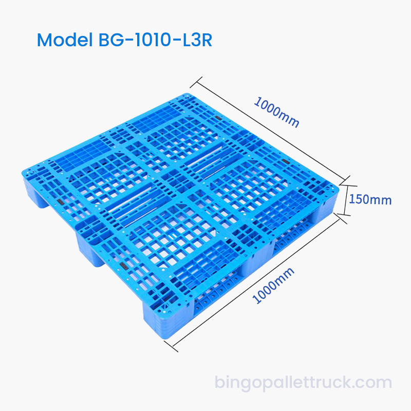 Pallet nhựa 3 chiều 1000×1000mm cường độ cao