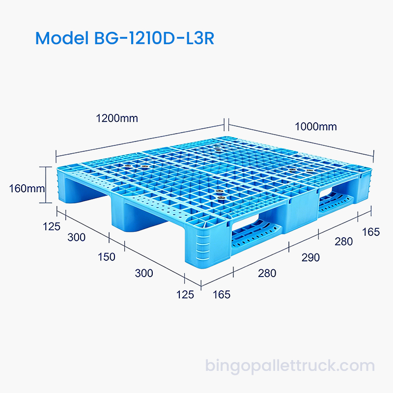 Pallet Nhựa Gia Cố 3 Runner 1200x1000mm