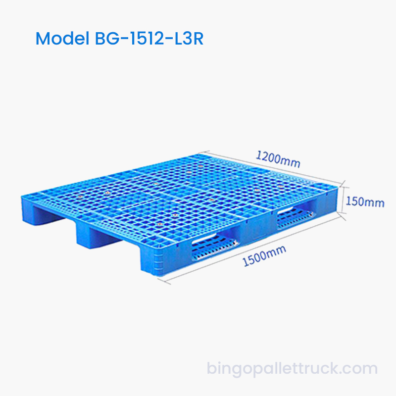 Pallet nhựa HDPE 3 chiều 1500×1200mm dành cho kho bãi và hậu cần