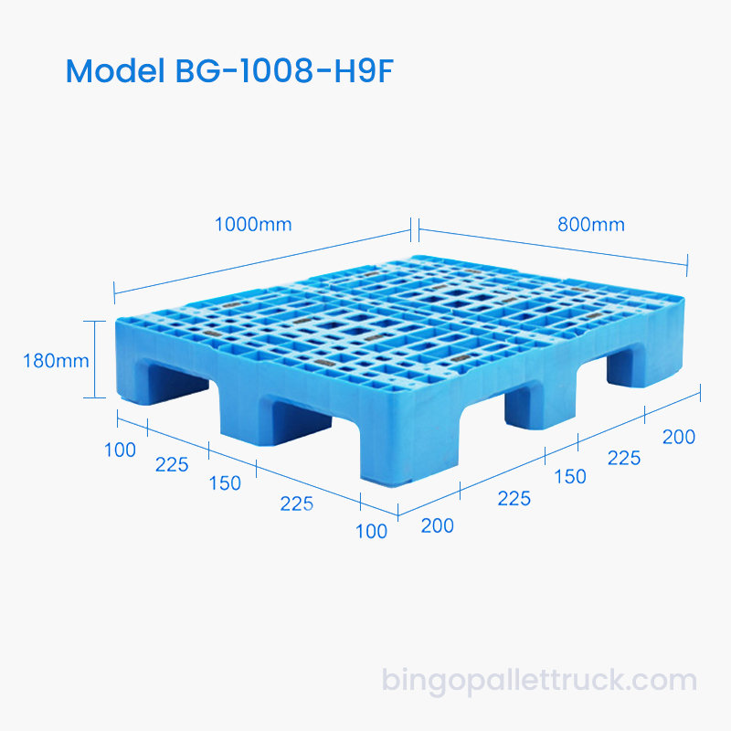 Pallet nhựa nặng 1000x800mm công suất cao cho hậu cần công nghiệp