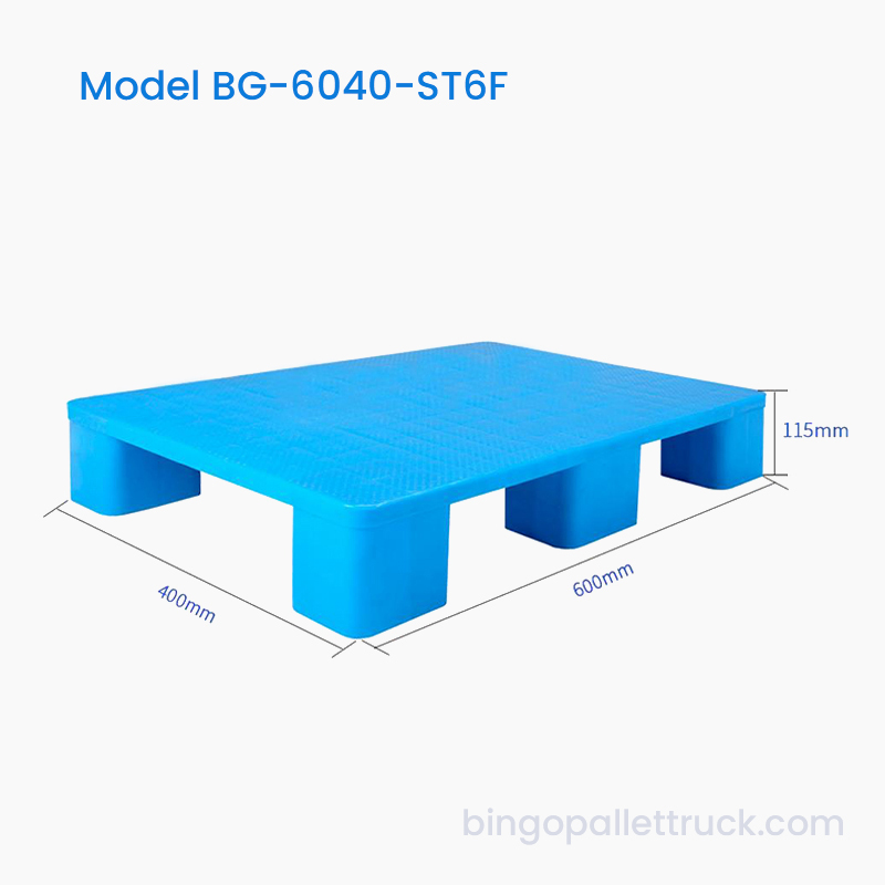 Pallet nhựa nhẹ 6 chân 600×400mm