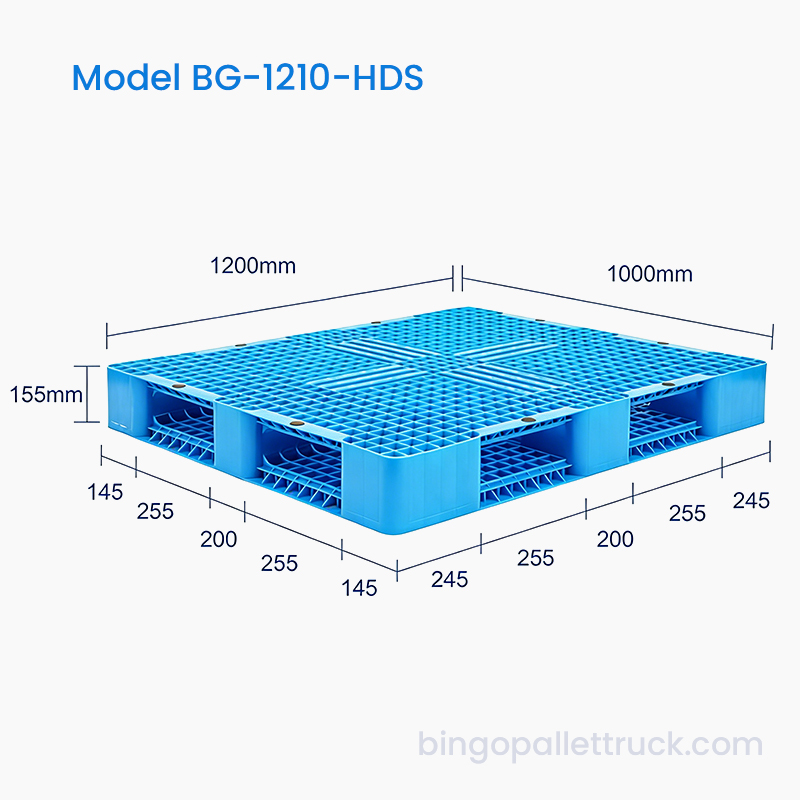 Pallet nhựa hai mặt 1200x1000mm cho hậu cần hạng nặng