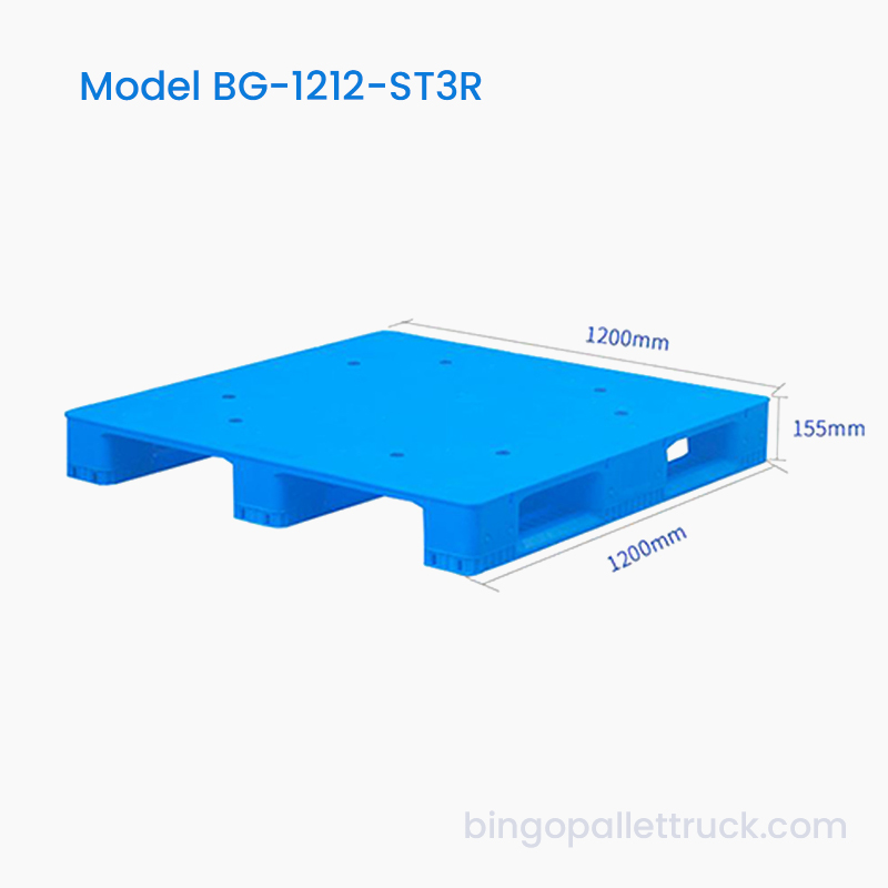Pallet nhựa nguyên khối 1200x1200mm Ba người chạy cho hậu cần hạng nặng