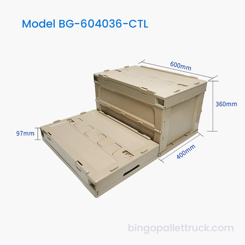 Tote nhựa có thể gập lại tiết kiệm không gian 65L có nắp