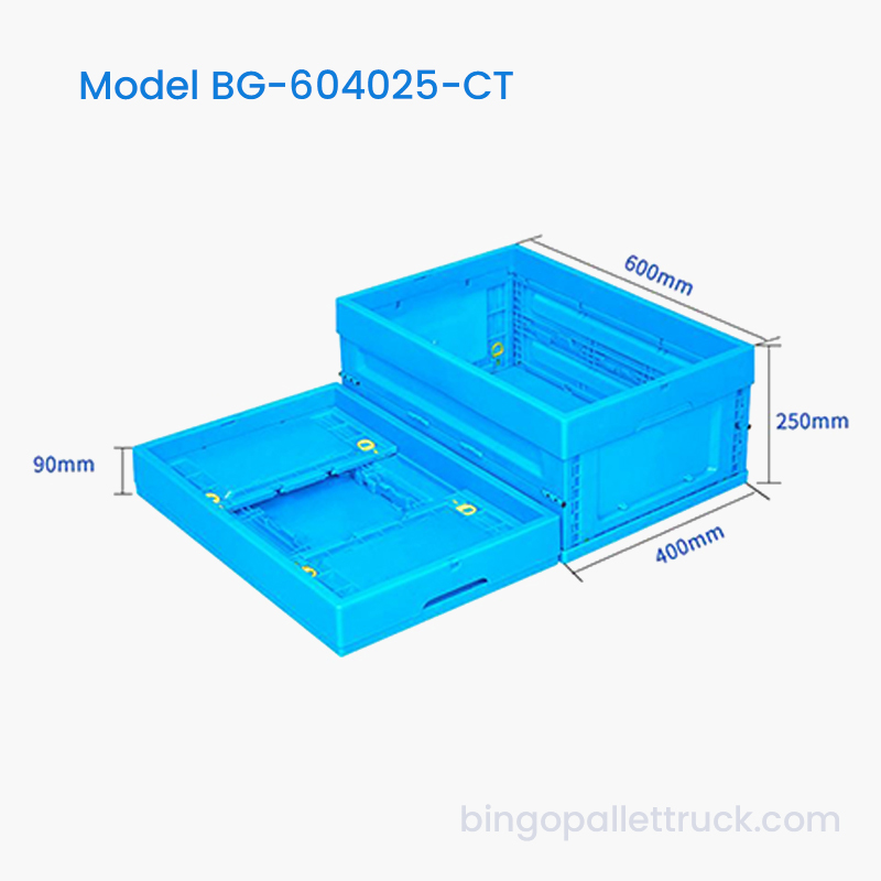 Hộp tote nhựa có thể gập lại 47L cho kho công nghiệp