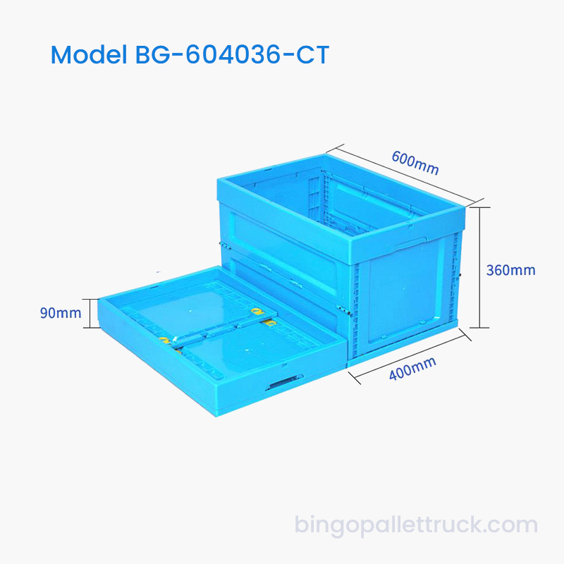 Hộp tote nhựa có thể gập lại 69L để lưu trữ số lượng lớn trong kho