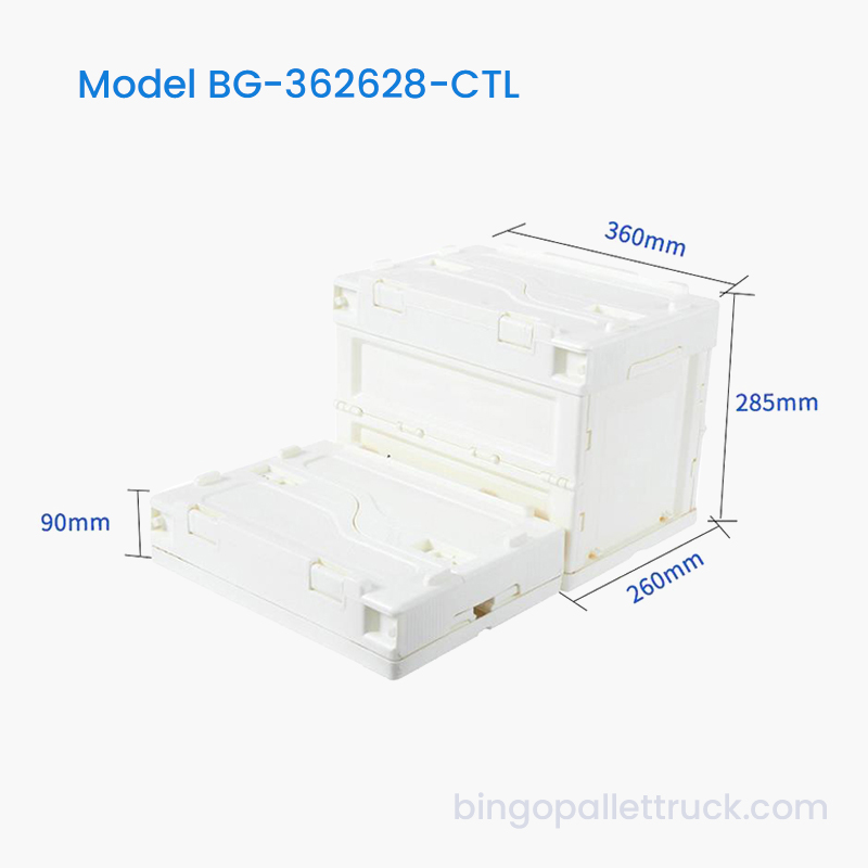 Tote nhựa có thể gập lại 20L có nắp để bảo quản thực phẩm