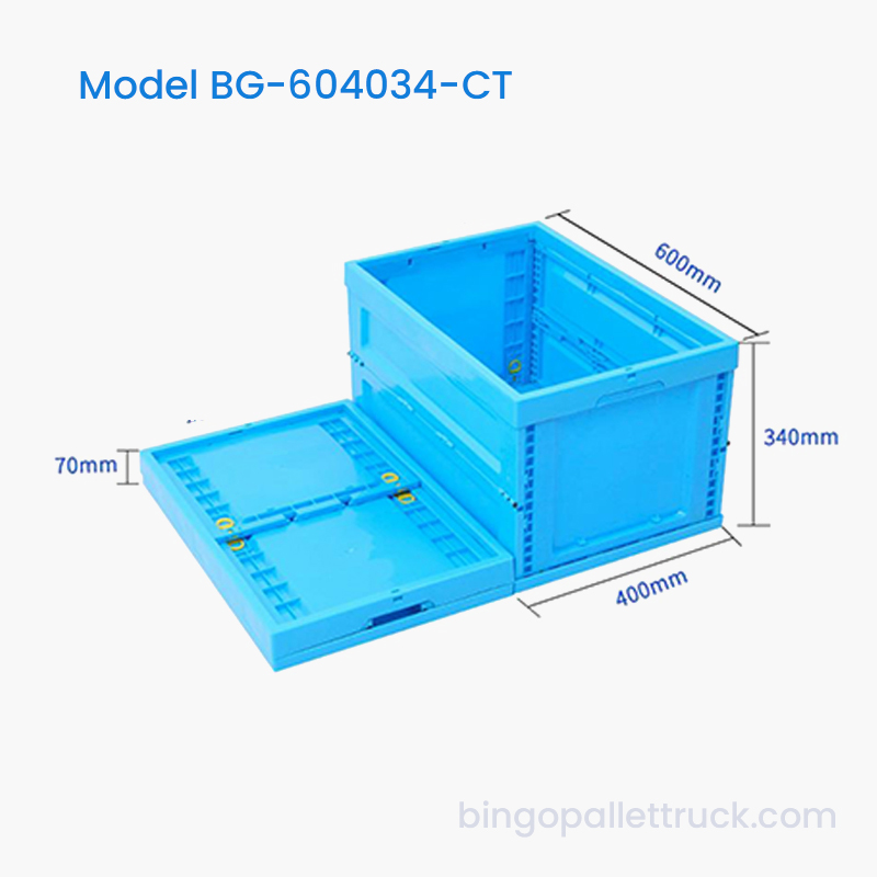 Hộp tote nhựa có thể gập lại 65L để vận chuyển hàng rời