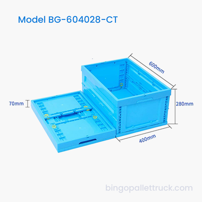 Hộp tote nhựa có thể gập lại 53L dành cho tổ chức số lượng lớn cửa hàng bán lẻ