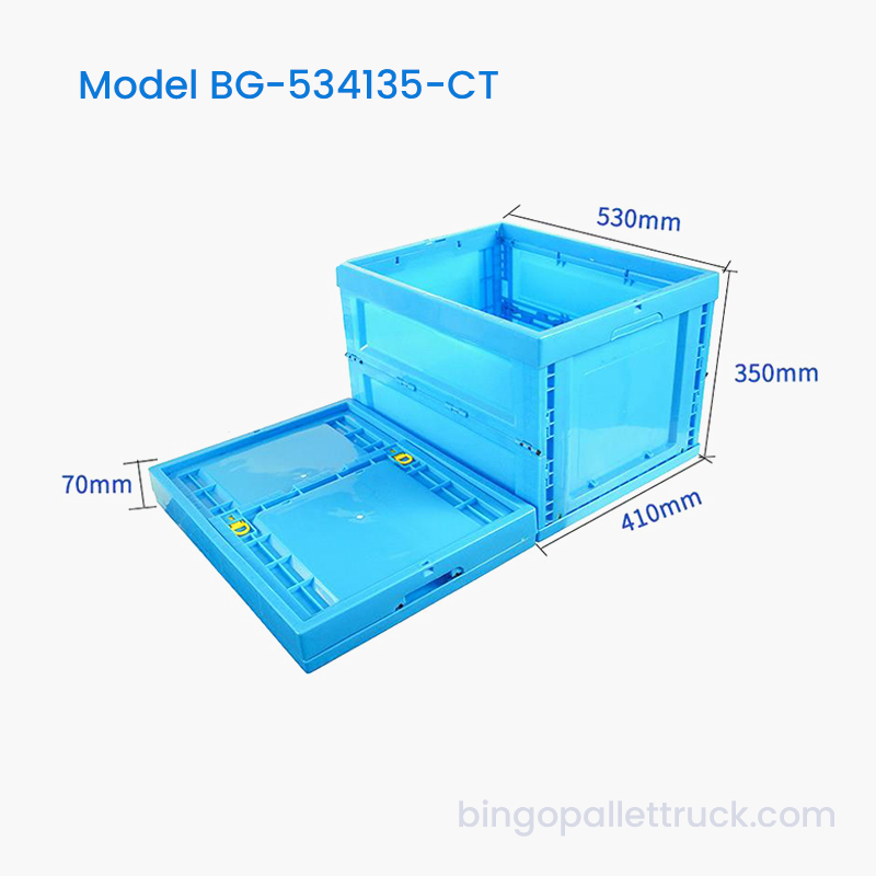 Hộp tote nhựa có thể gập lại dung tích cao 62L để vận chuyển hàng rời