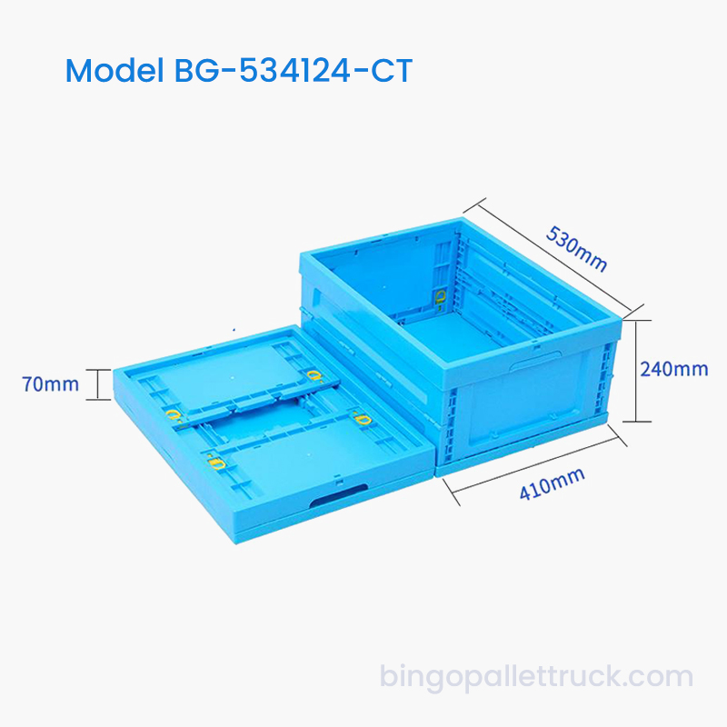 Hộp tote nhựa có thể gập lại 42L để lưu trữ bán lẻ