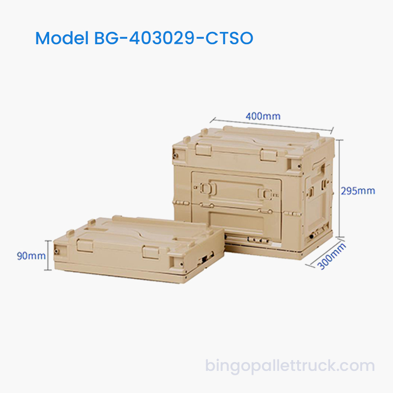 Tote nhựa có thể gập lại tiết kiệm không gian 28L với cửa mở bên