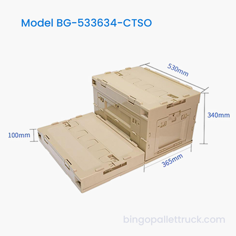 Tote nhựa có thể gập lại dung tích cao 50L có cửa mở bên