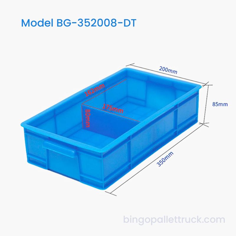Hộp tote nhựa có thể chia 2 ngăn để phân loại các bộ phận sản xuất