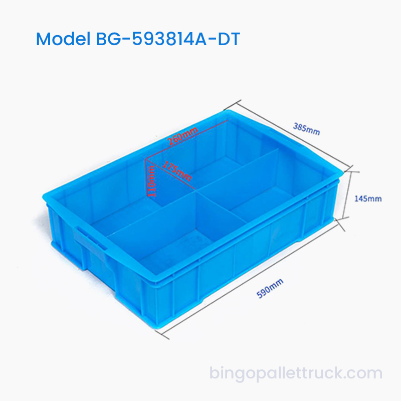 Tote nhựa chia ngăn 4 ngăn đựng ốc vít công nghiệp