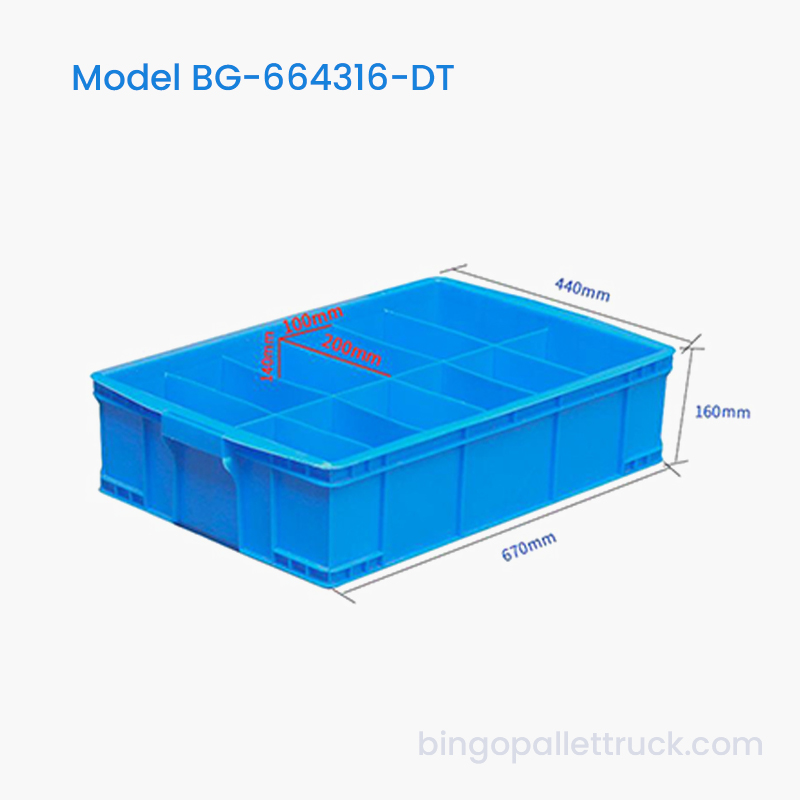 Tote nhựa có thể chia 12 ngăn để quản lý các bộ phận bán lẻ