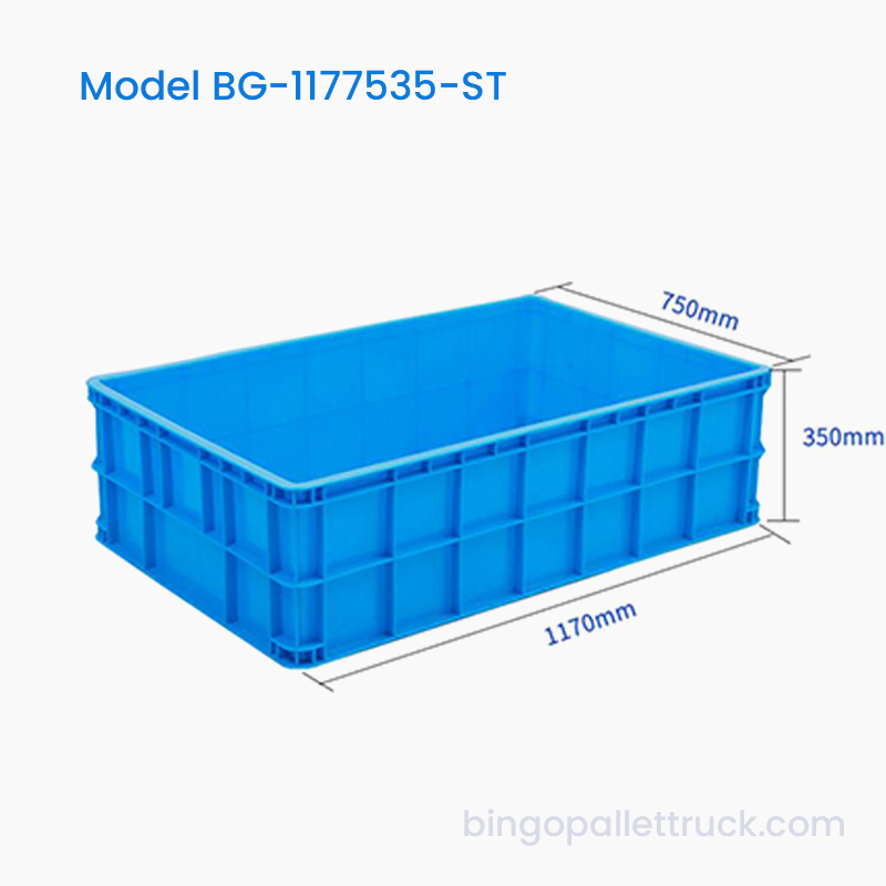 Hộp tote nhựa có thể xếp chồng lên nhau hạng nặng 258L để lưu trữ hàng hóa số lượng lớn
