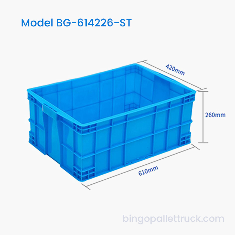 Hộp nhựa có thể xếp chồng lên nhau hạng nặng 56L HDPE dành cho các linh kiện số lượng lớn của nhà máy
