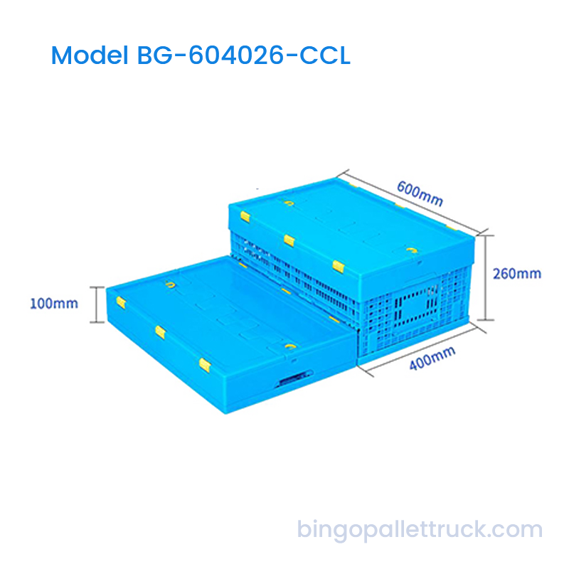 Thùng nhựa gập 47L có nắp để lưu trữ hậu cần
