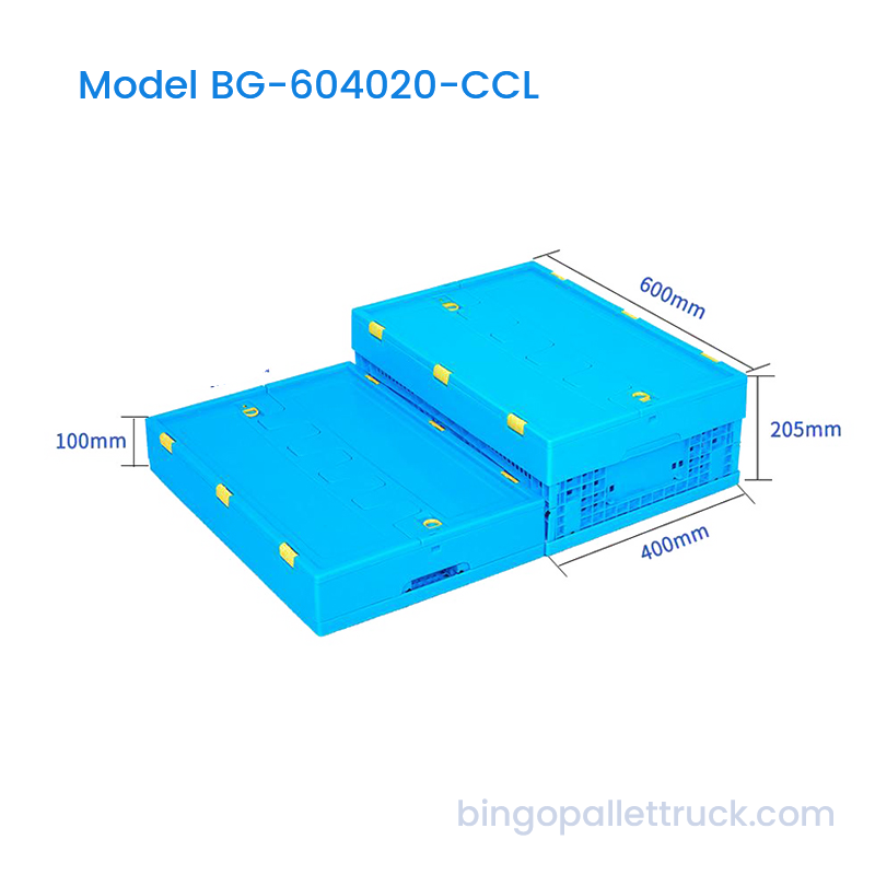 Thùng nhựa gập 36L có nắp cho kho vận công nghiệp