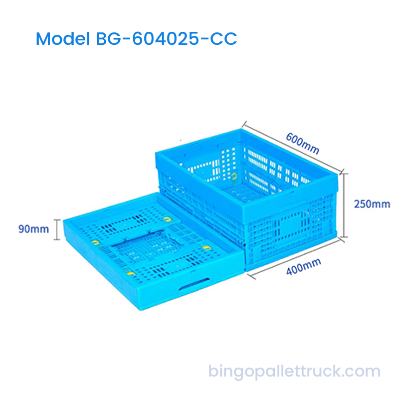Thùng nhựa gập 47L cho kho công nghiệp
