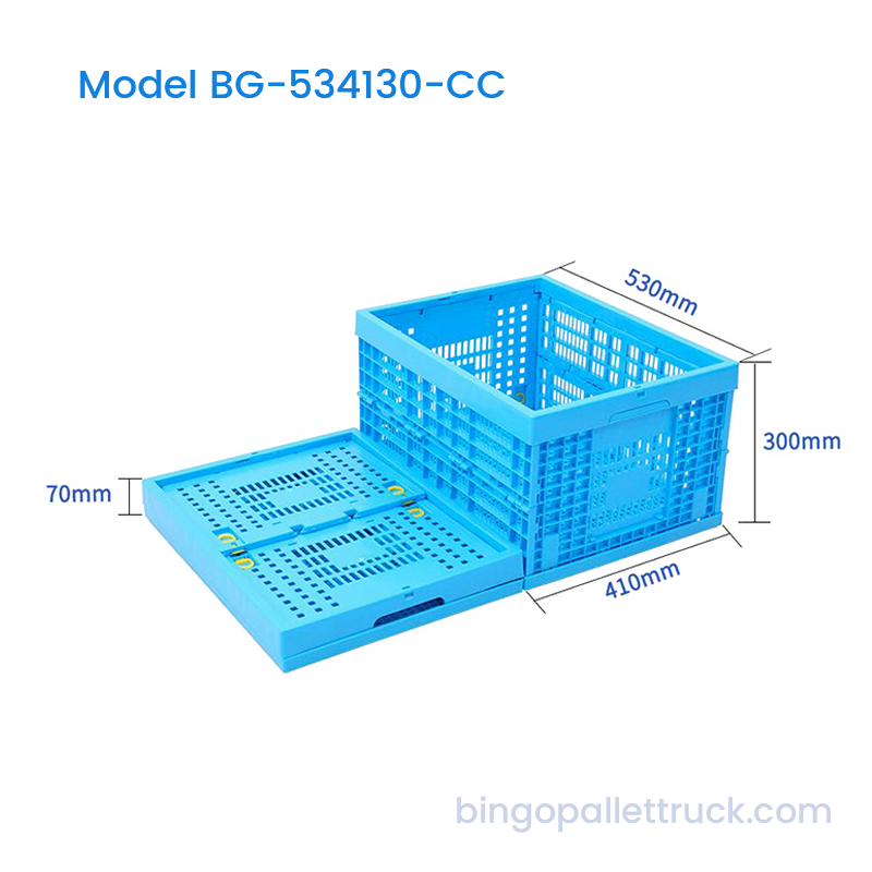 Thùng nhựa có thể gập lại tiết kiệm không gian 53L cho kho hàng