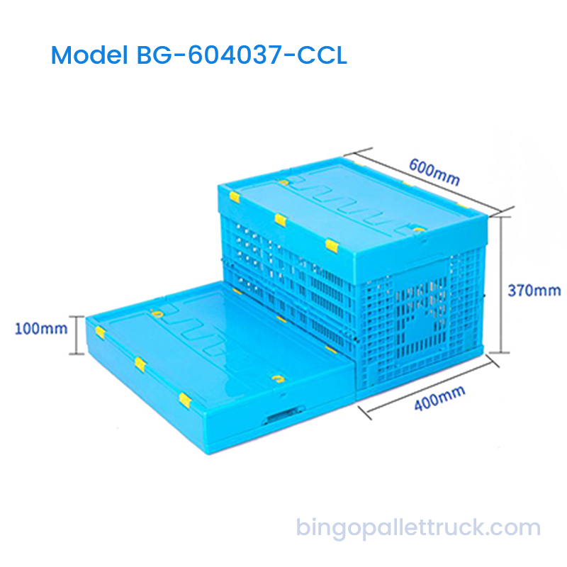 Thùng nhựa gập 69L có nắp đậy cho kho