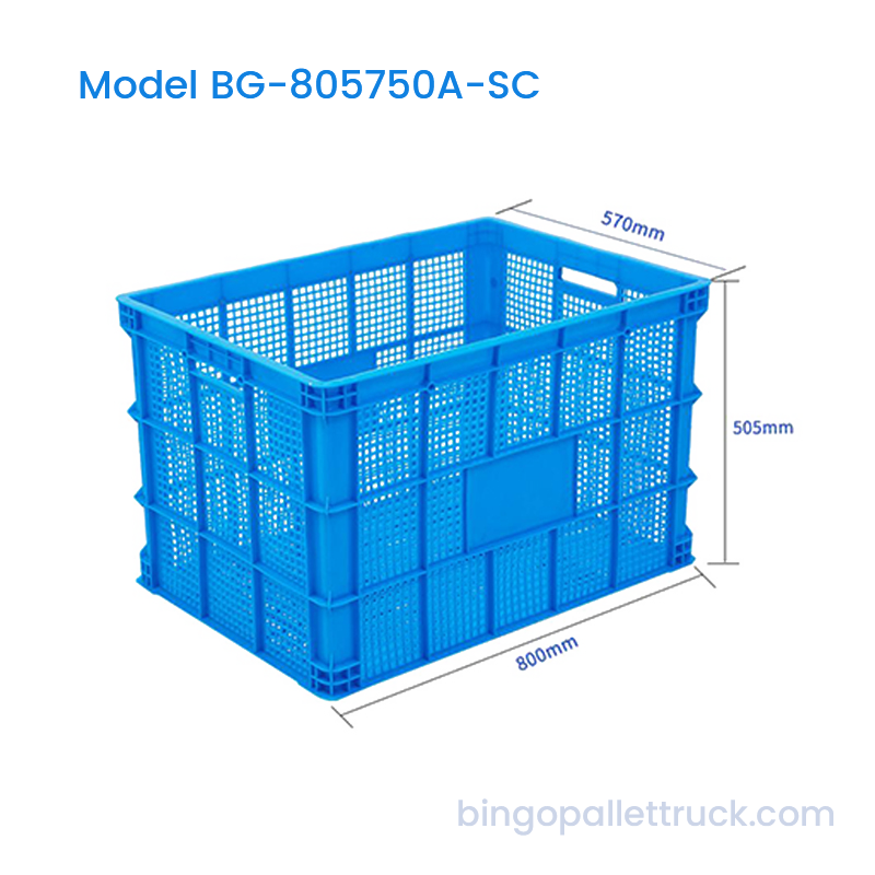 Thùng nhựa có thể xếp chồng lên nhau 194L để lưu trữ linh kiện lớn