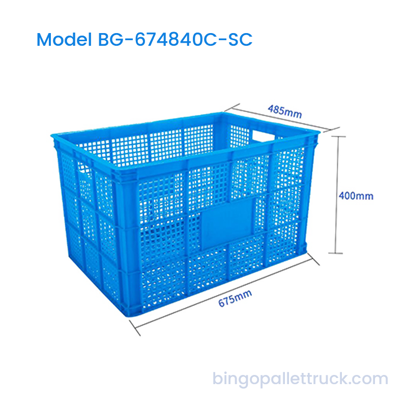 Thùng nhựa lỗ vuông có thể xếp chồng lên nhau 107L dùng cho nông nghiệp