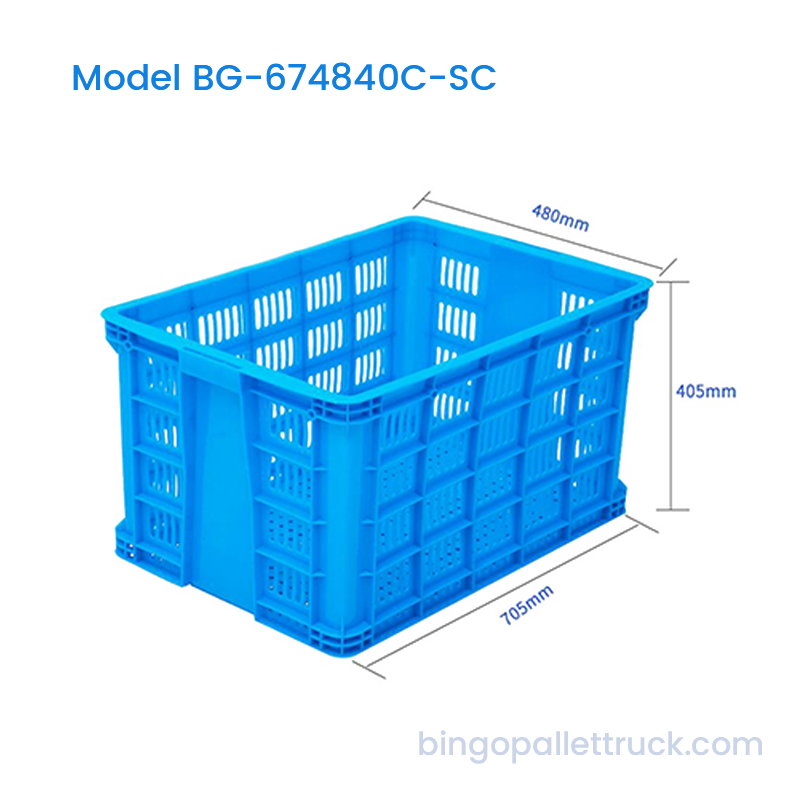 Thùng nhựa bền có thể xếp chồng lên nhau 110L cho hậu cần chuỗi lạnh
