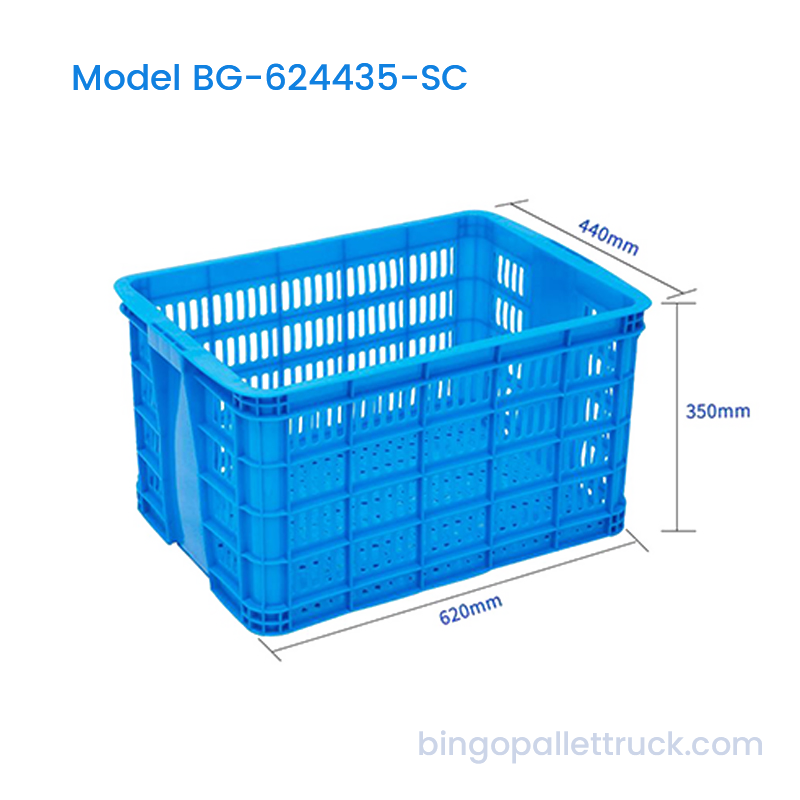 Thùng lưu trữ công nghiệp có thể xếp chồng lên nhau cực dày 77L HDPE cho kho