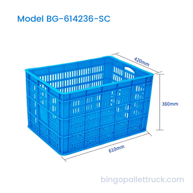 Thùng nhựa có thể xếp chồng lên nhau 78L HDPE để vận chuyển rau quả