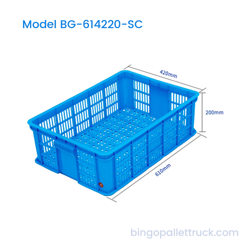 Thùng nhựa HDPE bền có thể xếp chồng lên nhau 42L để hậu cần hàng hóa