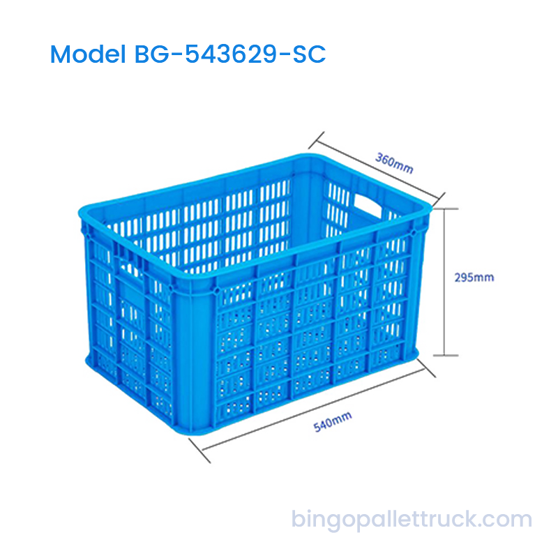 Thùng nhựa có thể xếp chồng lên nhau hạng nặng 46L để thu hoạch trang trại
