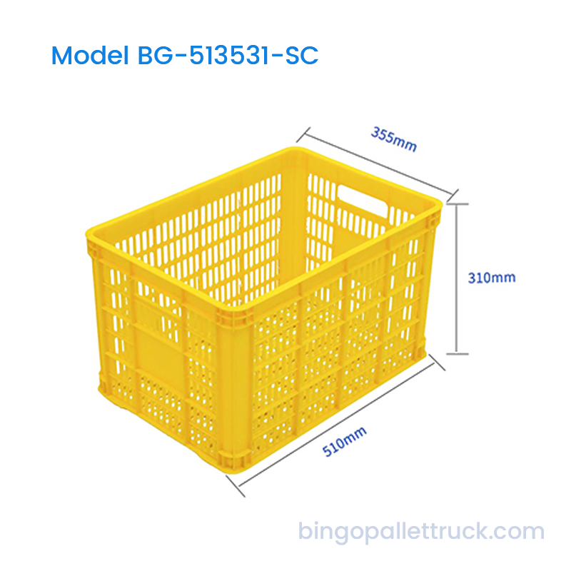 Thùng HDPE 47L Có Lỗ Lưới Thông Gió Dễ Dàng