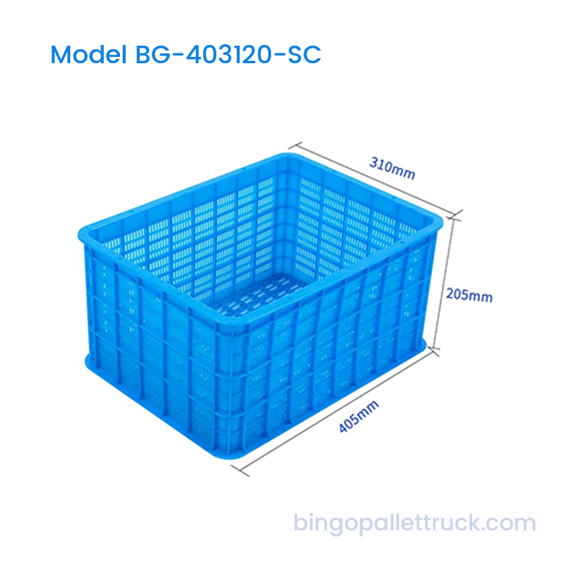 Thùng nhựa nhẹ có thể xếp chồng lên nhau 21L để đựng trái cây và rau quả