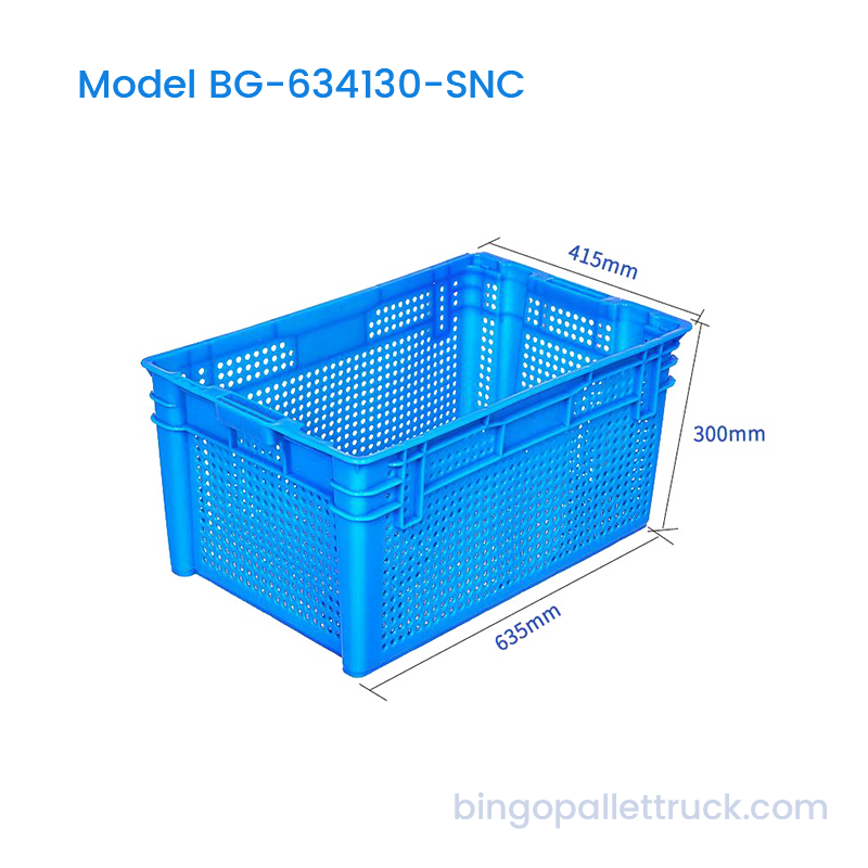 Thùng nhựa HDPE có thể xếp chồng lên nhau 64L cho trái cây và rau quả