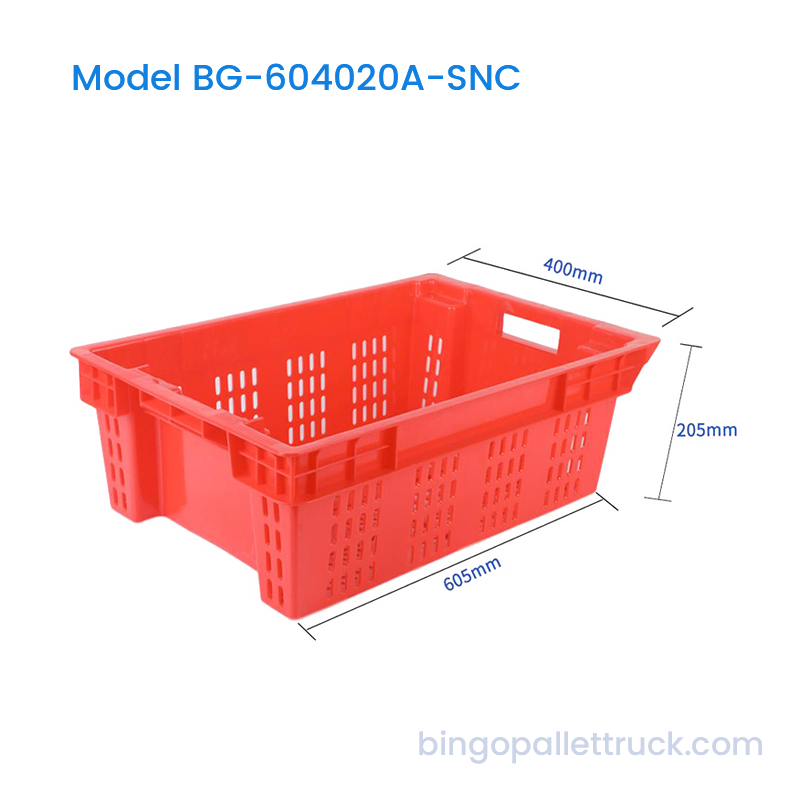 Giỏ sản xuất lồng thông gió đầy đủ có thể xếp chồng lên nhau 40L cho siêu thị