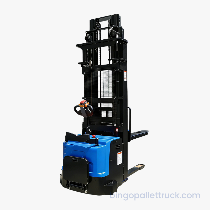 Máy xếp đứng ba cột điện hạng nặng 3000kg EPS để làm kệ kho