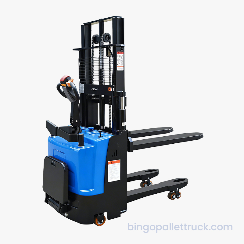 Máy xếp pallet đứng nâng đôi 1500kg để xếp pallet hiệu quả